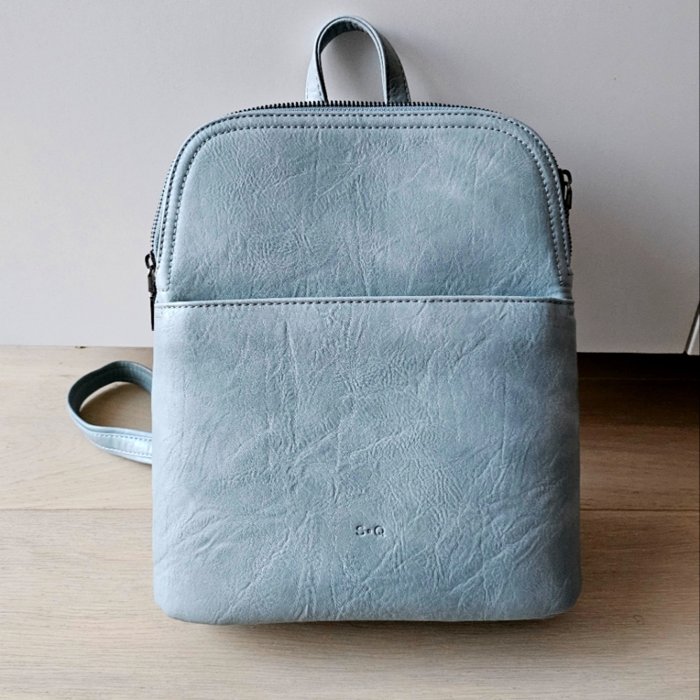 S-Q Vegan Leather Maggie Convertible Backpack